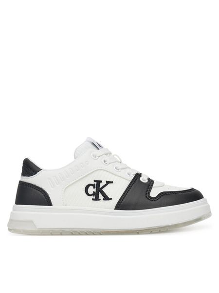 Calvin Klein Jeans Sneakersy Low Cut Lace-Up Sneaker V3X9-82093-1697 M Biały. Białe buty sportowe chłopięce Calvin Klein Jeans, z jeansu, bez zapięcia. Za 219.99 zł.