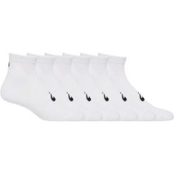 Skarpetki Asics Quarter (x6). Białe skarpetki męskie Asics, bez wzorów, z bawełny. Za 138.00 zł.