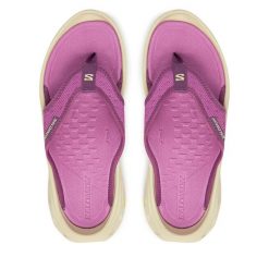 Japonki Salomon. Fioletowe klapki damskie Salomon, bez wzorów, bez obcasa. Za 299.99 zł.
