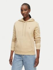 Tommy Jeans Bluza Flag DW0DW19958 Beżowy jasny Regular Fit. Brązowe bluzy bez kaptura damskie Tommy Jeans, m, z bawełny. Za 329.99 zł.