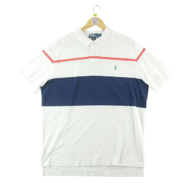 Second life - Polo Ralph Lauren koszulka męska z krótkim rękawem - Stan dobry. Białe koszulki polo męskie Ralph Lauren, l, bez wzorów, z materiału, bez ramiączek. Za 127.76 zł.