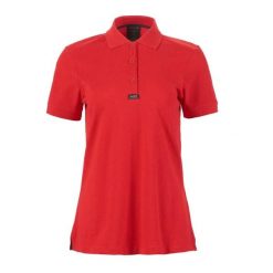 Damska koszulka polo Musto Essential Pique. Czerwone bluzki damskie Musto, bez wzorów, bez kołnierzyka, bez ramiączek. Za 264.00 zł.