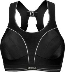 Biustonosz treningowy Shock Absorber Ultimate Run Bra. Czarne biustonosze sportowe damskie Shock Absorber, bez wzorów, z elastanu. Za 199.99 zł.