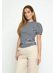 Peppercorn Koszulka w kolorze granatowo-białym rozmiar: L. Białe t-shirty damskie Peppercorn, l, bez wzorów, prążkowane, bez kołnierzyka. Za 119.95 zł.