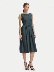 Marella Sukienka codzienna Kabala 2615221232 Zielony Regular Fit. Zielone sukienki damskie Marella, na co dzień, bez wzorów, z bawełny, bez kołnierzyka, bez ramiączek, proste. Za 649.99 zł.