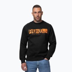 Bluza męska Pitbull Crewneck Blacky. Czarne bluzy bez kaptura męskie PITBULL, l, z bawełny. Za 229.99 zł.