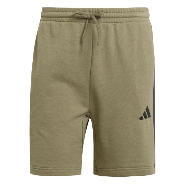 Szorty adidas Essentials 3-Stripes. Zielone szorty męskie Adidas, z bawełny, bez kołnierzyka. Za 167.25 zł.