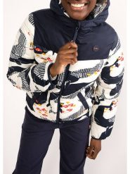 Blutsgeschwister Kurtka pikowana "Cloud Stepperwhales" w kolorze kremowo-granatowym rozmiar: XXL. Brązowe kurtki damskie Blutsgeschwister, xxl, bez wzorów, bez kaptura. Za 259.74 zł.