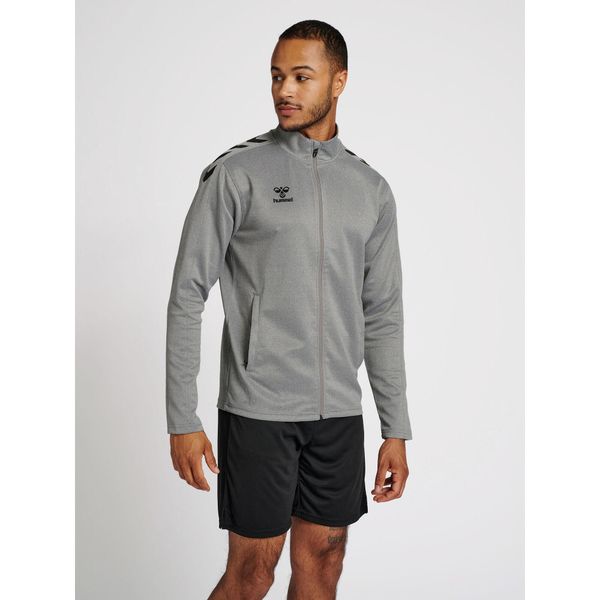 Bluza sportowa dla dorosłych Hummel Core XK Poly Zip Sweat. Szare bluzy sportowe damskie HUMMEL, xl, bez wzorów, bez ramiączek, bez kaptura. Za 212.50 zł.