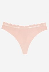 Różowe Prążkowane Majtki Stringi z Bawełny Tesivia. Czerwone stringi damskie Renee, l, bez wzorów, z bawełny. Za 4.99 zł.