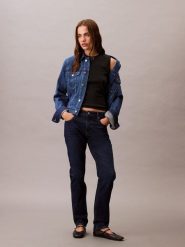 CALVIN KLEIN JEANS Dżinsy - Slim fit - w kolorze granatowym rozmiar: W30/L32. Niebieskie jeansy damskie Calvin Klein Jeans. Za 178.37 zł.
