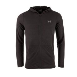 Bluza Under Armour Threadborne Fitted FZ. Czarne bluzy bez kaptura męskie Under Armour, bez wzorów, z materiału, bez kołnierzyka, bez ramiączek. Za 380.50 zł.