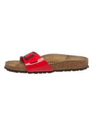 Birkenstock Klapki "Madrid" w kolorze czerwonym rozmiar: 36. Czerwone klapki damskie Birkenstock, bez wzorów, bez obcasa. Za 231.13 zł.