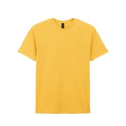 Bawełniana Koszulka Unisex Dla Dorosłych W Miękkim Stylu. Niebieskie bluzki damskie Gildan, xl, bez wzorów, z bawełny, sportowe, bez kołnierzyka, bez ramiączek. Za 48.99 zł.