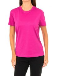 CALVIN KLEIN UNDERWEAR Koszulka w kolorze różowym rozmiar: M. Różowe bluzki damskie Calvin Klein Underwear, m, bez wzorów, z bawełny, bez kołnierzyka, bez ramiączek. Za 158.10 zł.