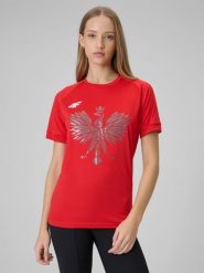 4F Koszulka kibica uniseks - czerwona M. Czerwone t-shirty sportowe męskie 4f, m, bez ramiączek. Za 129.99 zł.
