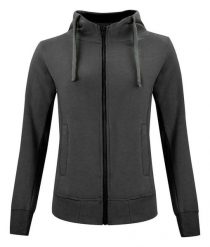 Clique Classic Hoody Full Zip Women — bluza z kapturem na zamek, anthracite. Szare bluzy z kapturem damskie CLIQUE, s, z bawełny. Za 336.55 zł.