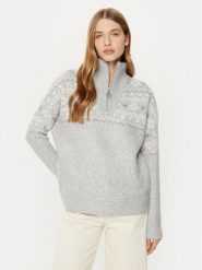 Guess Sweter W4PR1A Z3LQ0 Szary Regular Fit. Szare swetry klasyczne damskie Guess, l, z syntetyku, bez kołnierzyka. Za 269.99 zł.