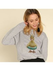 WOOOP Bluza "Duck Bouee" w kolorze szarym rozmiar: XL. Szare bluzy bez kaptura damskie Wooop, xl. Za 108.99 zł.