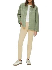 S.Oliver Spodnie - Skinny fit - w kolorze beżowym rozmiar: 44. Brązowe spodnie materiałowe damskie S.Oliver, bez wzorów, z materiału. Za 74.11 zł.