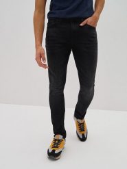BIG STAR Dżinsy - Slim fit - w kolorze czarnym rozmiar: W33/L32. Czarne jeansy męskie Big Star. Za 231.68 zł.