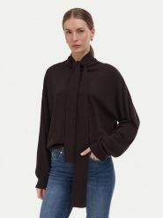 Liu Jo Sweter WF6445 MA16R Brązowy ciemny Regular Fit. Brązowe swetry klasyczne damskie Liu Jo, xs, z syntetyku, bez kołnierzyka. Za 519.99 zł.
