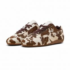 Buty sportowe damskie Puma SPEEDCAT 40614101. Brązowe buty sportowe na co dzień damskie Puma, bez wzorów, z gumy. Za 321.33 zł.