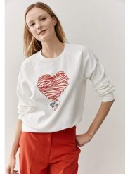 More & More Bluza w kolorze biało-czerwonym rozmiar: 42. Białe bluzy bez kaptura damskie MORE & MORE. Za 171.28 zł.