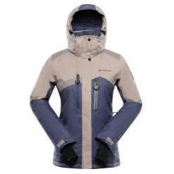 Kurtka damska narciarska snowboardowa 15.000 Alpine Pro Deara 2. Brązowe kurtki damskie Alpine Pro, l, bez wzorów, z materiału, bez kaptura, narciarskie. Za 729.00 zł.