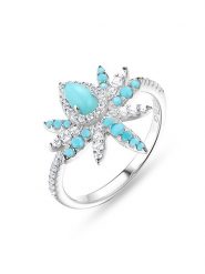 Les Favorites Srebrny pierścionek z kamieniem ozdobnym rozmiar: 58. Szare pierścionki damskie Les Favorites, srebrne. Za 108.99 zł.