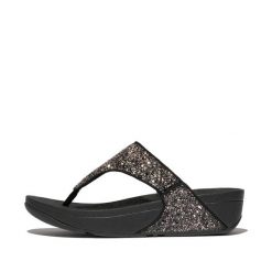 Klapki damskie FitFlop Lulu. Czarne klapki damskie FIT FLOP, bez wzorów, bez obcasa. Za 443.50 zł.