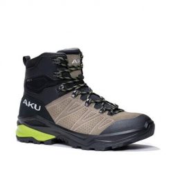 Buty sportowe trekkingowe męskie Aku Adapta Gore-tex skórzane. Brązowe buty trekkingowe męskie Aku, z gore-texu, bez zapięcia, wspinaczkowe, gore-tex. Za 399.00 zł.