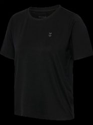 Hummel hmlSOFT W T‑SHIRT S/S – miękki Lyocell. Czarne t-shirty damskie HUMMEL, m, bez wzorów, z elastanu, bez kołnierzyka. Za 149.00 zł.