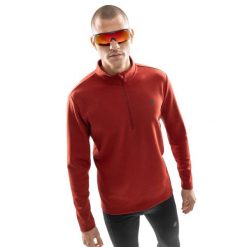 Męska bluza treningowa z suwakiem pod szyją Fitness Siroko Torch. Czerwone bluzy bez kaptura męskie SIROKO, bez wzorów, z materiału, bez kołnierzyka, bez ramiączek. W wyprzedaży za 146.95 zł.