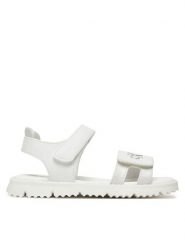 Calvin Klein Jeans Sandały V1A2-82039-1013X S Biały. Białe sandały dziewczęce Calvin Klein Jeans, z jeansu. Za 179.99 zł.