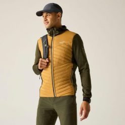 Męska kurtka pikowana Andreson Marl Hybrid. Żółte kurtki męskie Regatta, m, bez wzorów, z poliamidu, sportowe, bez kaptura. W wyprzedaży za 229.99 zł.