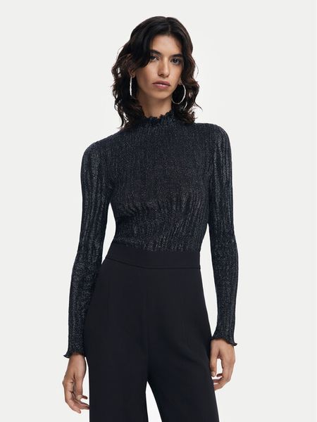 Desigual Kombinezon Loira 24WWPW34 Czarny Regular Fit. Czarne kombinezony damskie Desigual, s, bez wzorów, z syntetyku, bez kołnierzyka, bez ramiączek. Za 309.99 zł.