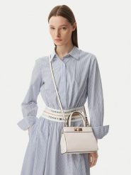 Tommy Hilfiger Torebka Th Modern Mini Satchel AW0AW18726 Kremowy. Białe torebki klasyczne damskie Tommy Hilfiger, bez wzorów, ze skóry, bez dodatków. Za 569.99 zł.
