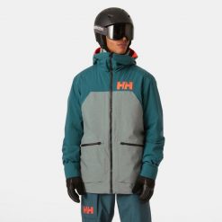 Kurtka narciarska Helly Hansen Straightline Lifaloft 2.0. Zielone kurtki narciarskie i snowboardowe damskie Helly Hansen, l, bez wzorów, z polaru, bez kaptura, narciarskie, primaloft. Za 1,576.65 zł.