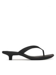 Calvin Klein Japonki Flip Flop Kitten Heel Thong Tpu HW0HW02965 Czarny. Czarne klapki damskie CALVIN KLEIN, bez wzorów, ze skóry, bez obcasa. Za 359.99 zł.