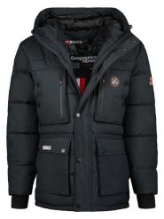 Geographical Norway Kurtka zimowa "Albert" w kolorze granatowym rozmiar: L. Niebieskie kurtki damskie Geographical Norway, na zimę, l, bez wzorów, z puchu, bez kaptura. Za 286.47 zł.