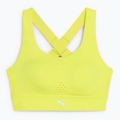 Biustonosz treningowy PUMA PWRbreathe Run. Żółte biustonosze Puma, bez wzorów. Za 228.95 zł.