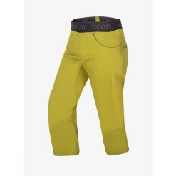 Spodenki wspinaczkowe męskie Ocun Jaws 3/4. Żółte szorty męskie Ocun, bez kołnierzyka. Za 330.69 zł.