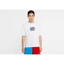 Koszulka sportowa męska Nike Air Jordan Sport Dna. Białe t-shirty sportowe męskie Nike, m, z bawełny, bez ramiączek. Za 278.00 zł.