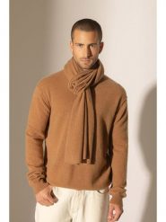 Perfect Cashmere Kaszmirowy szal "Kelly" w kolorze jasnobrązowym - 200 x 30 cm rozmiar: onesize. Brązowe szaliki i kominy damskie Perfect Cashmere, bez wzorów, z kaszmiru. Za 275.40 zł.