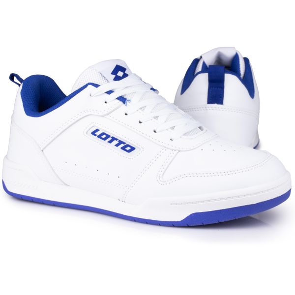 Buty męskie sportowe trampki Lotto TOCO. Niebieskie trampki i tenisówki męskie Lotto, bez wzorów, bez zapięcia. Za 139.00 zł.