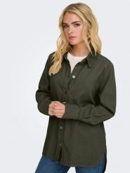 JDY Koszula sztruksowa w kolorze khaki rozmiar: S. Brązowe koszule damskie JDY, s, bez wzorów, z bawełny, bez kołnierzyka, bez ramiączek. Za 174.95 zł.