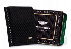 Portfel skórzany Peterson [DH] PTN 333-CA czarny. Czarne portfele męskie Peterson, bez wzorów, ze skóry. Za 102.99 zł.