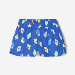 Pielucho-kąpielówki dla malucha Decathlon Lody. Niebieskie kąpielówki męskie Decathlon, m, bez wzorów, z materiału. Za 44.99 zł.