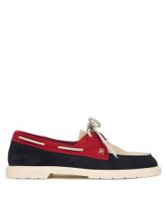 Tommy Hilfiger Półbuty Light Suede Boat Shoe FW0FW09337 Granatowy. Niebieskie półbuty damskie Tommy Hilfiger, bez wzorów, ze skóry, bez obcasa, na płaskiej podeszwie. Za 529.99 zł.